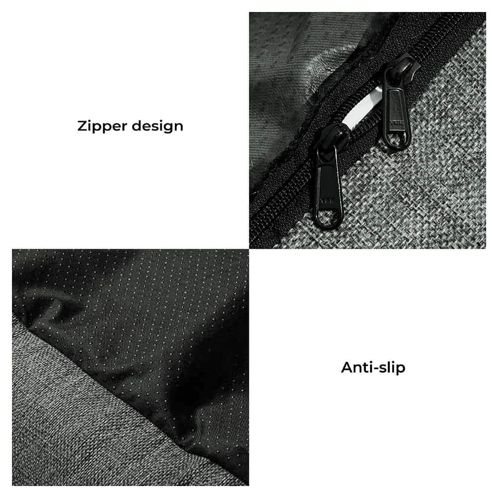Funny Fuzzy Pet Car Seat Bed Durable Washable Fabric Safety Straps Anti-Slip Design for Dogs — Image 3