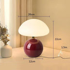 Modern Ceramic Table Lamp Mushroom Shape Ambient Lighting for Bedroom Living Room Decor — Image 11