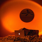 Smart LED Sunset Projection Lamp Adjustable Ambient Light Black Metal — Image 4