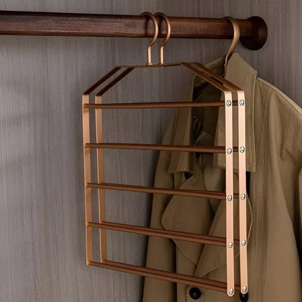 SpaceMax Multi-Layer Metal Pants Hanger Bronze Steel Closet Organizer — Image 3
