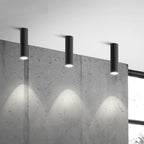 Modern Minimalist LED Ceiling Pendant Light - Black & White, Aluminum, 6cm Diameter — Image 3
