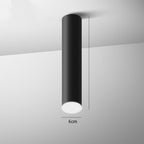 Modern Minimalist LED Ceiling Pendant Light - Black & White, Aluminum, 6cm Diameter — Image 5