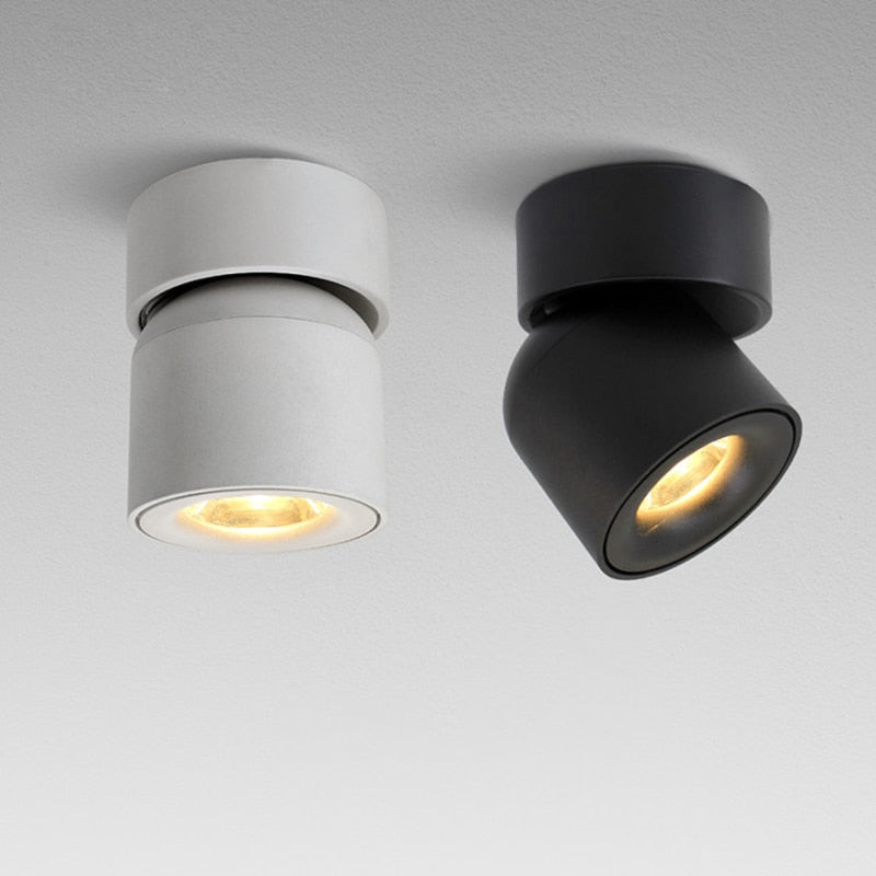 Modern Adjustable LED Ceiling Spotlight Black Aluminium 110mm — Image 2