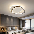 Modern LED Ceiling Light Fixture Geometric Design Dimmable White — Main Image