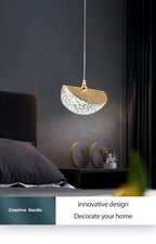 Luxury Acrylic Pendant Light Modern Electroplated Ceiling Lamp Gold — Image 8