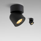 Modern Adjustable LED Ceiling Spotlight Black Aluminium 110mm — Image 3