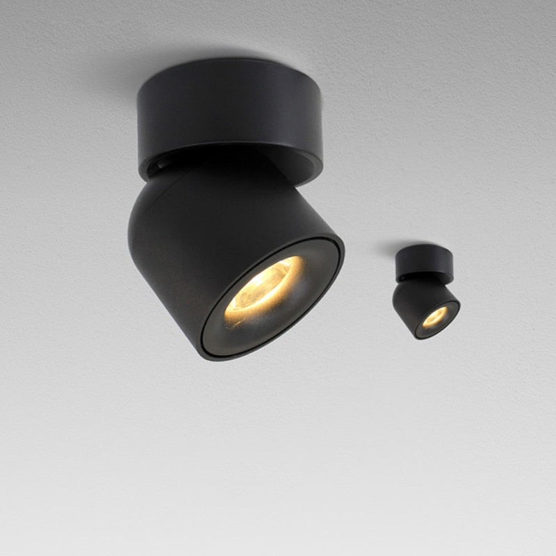 Modern Adjustable LED Ceiling Spotlight Black Aluminium 110mm — Image 3
