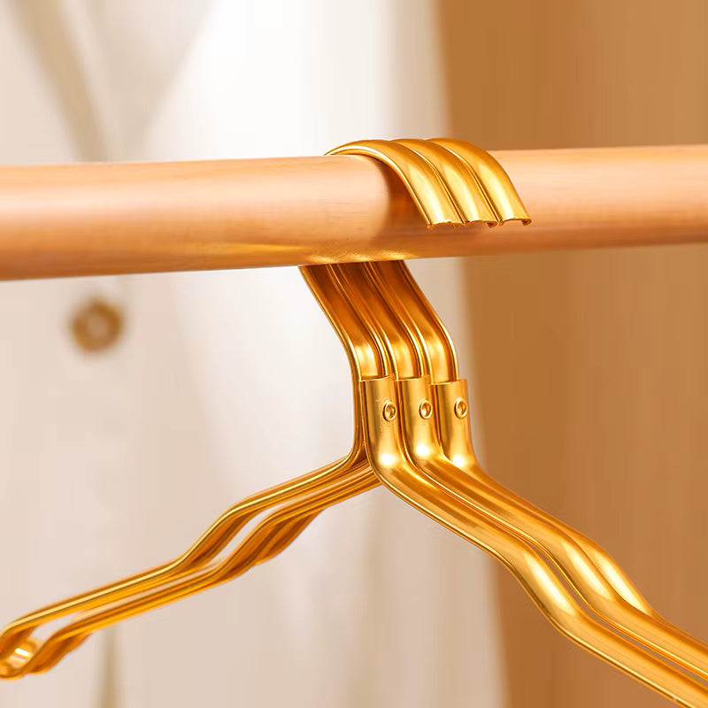 Premium Metal Clothes Hangers Gold Non-Slip Heavy-Duty Space-Saving for Coats Dresses Suits — Image 4