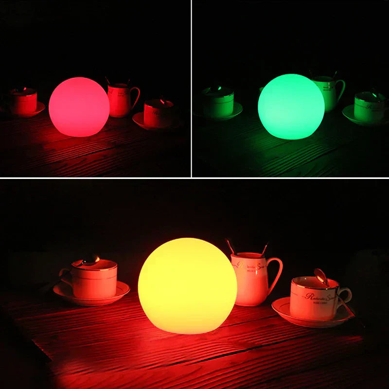 Modern LED Sphere Table Lamp Remote Control RGB Color Changing Mood Light — Image 7