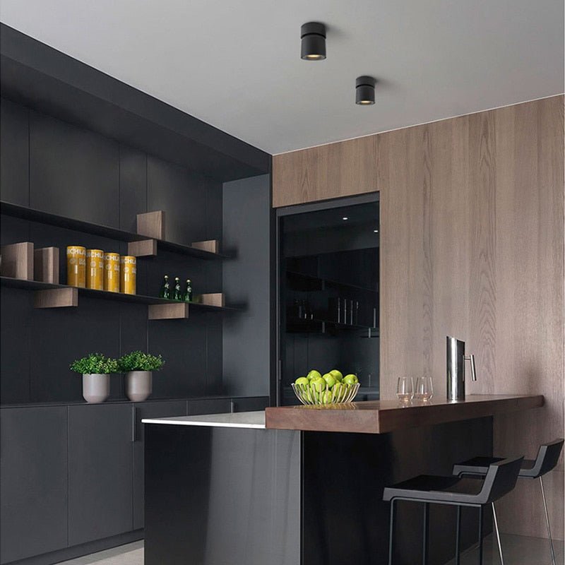 Modern Adjustable LED Ceiling Spotlight Black Aluminium 110mm — Image 5