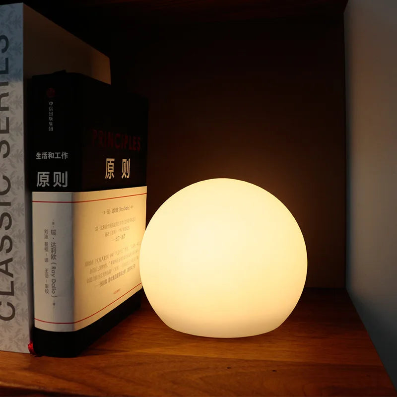Modern LED Sphere Table Lamp Remote Control RGB Color Changing Mood Light — Image 2