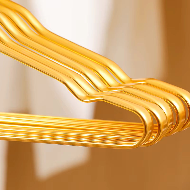 Premium Metal Clothes Hangers Gold Non-Slip Heavy-Duty Space-Saving for Coats Dresses Suits — Image 5