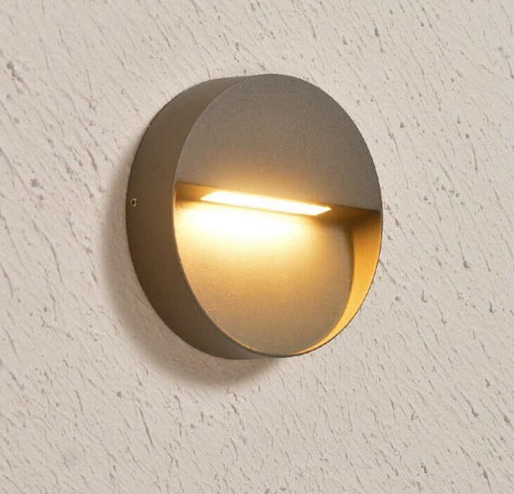 Modern LED Wall Light 5W Aluminium Black Round/Square Outdoor Indoor Waterproof — Main Image