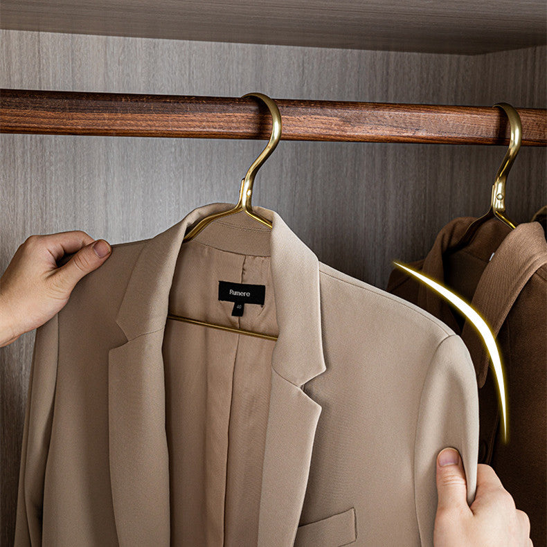 Premium Metal Clothes Hangers Gold Non-Slip Heavy-Duty Space-Saving for Coats Dresses Suits — Image 3