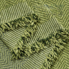 Luxury Sofa Cover Cotton Blend Herringbone Pattern Green Washable Protector — Image 9