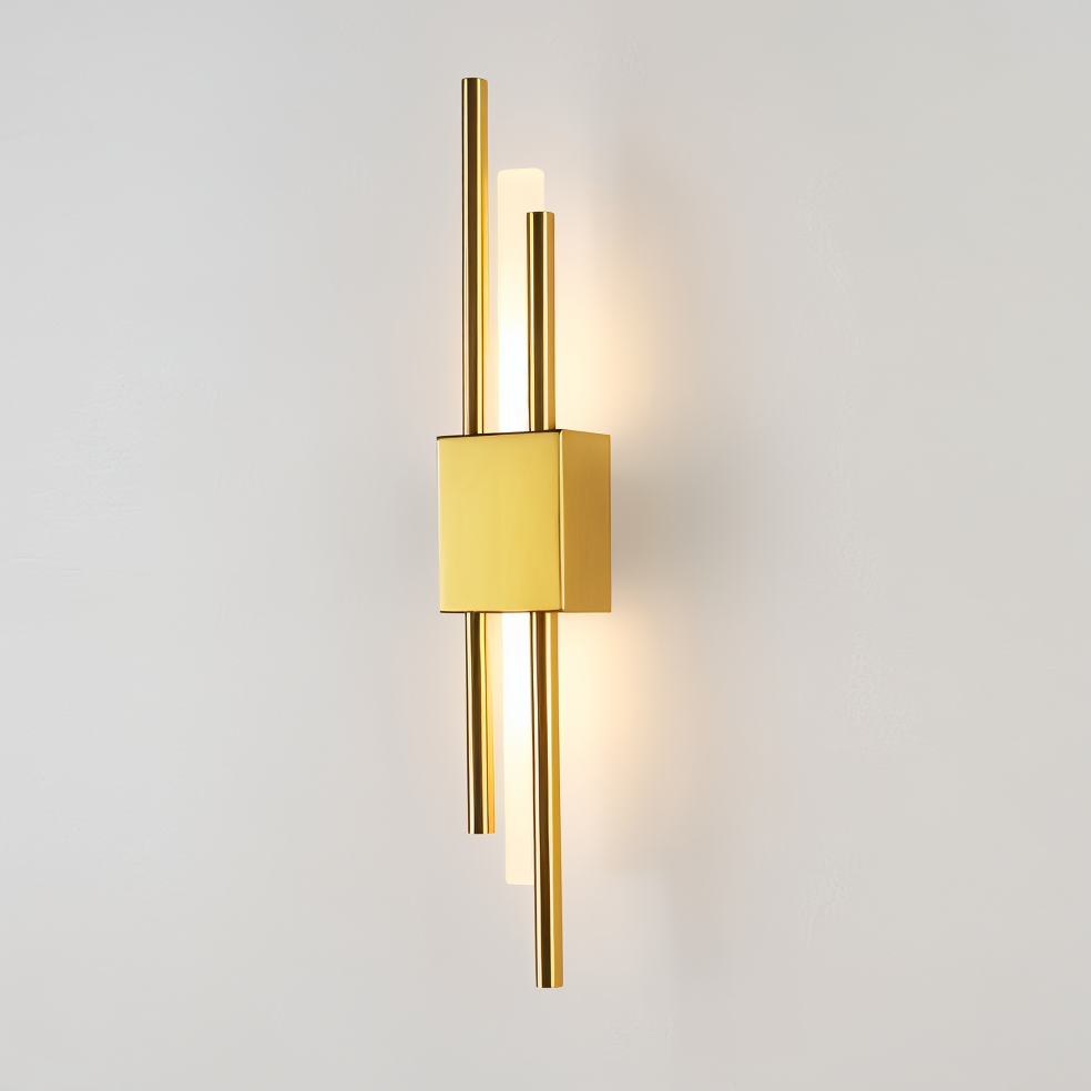 Modern LED Wall Sconce Light Fixture - Gold Finish, Acrylic and Metal, 50cm — Image 16