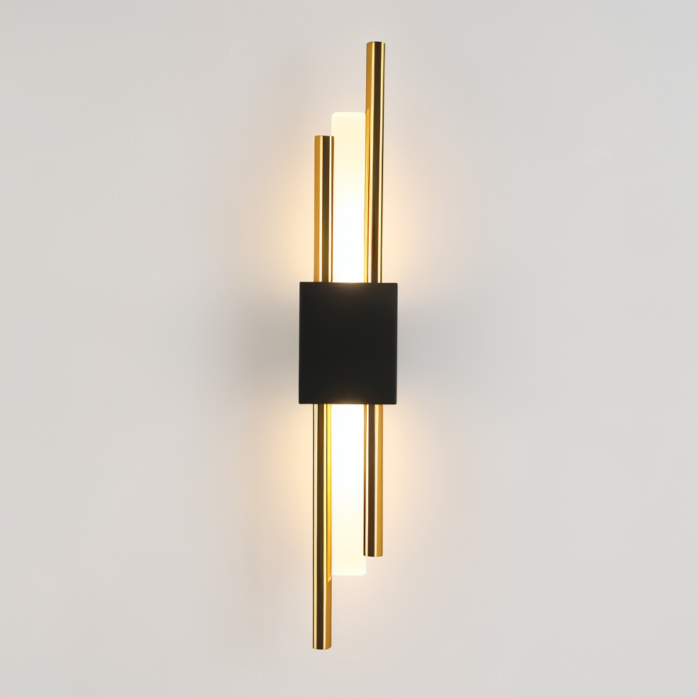 Modern LED Wall Sconce Light Fixture - Gold Finish, Acrylic and Metal, 50cm — Image 21