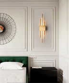 Modern LED Wall Sconce Light Fixture - Gold Finish, Acrylic and Metal, 50cm — Image 9