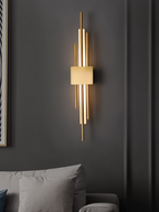 Modern LED Wall Sconce Light Fixture - Gold Finish, Acrylic and Metal, 50cm — Image 7