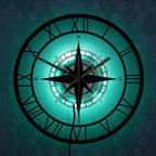 Modern Metal Wall Clock with Compass Design Black Roman Numerals for Home Office Decor — Image 6