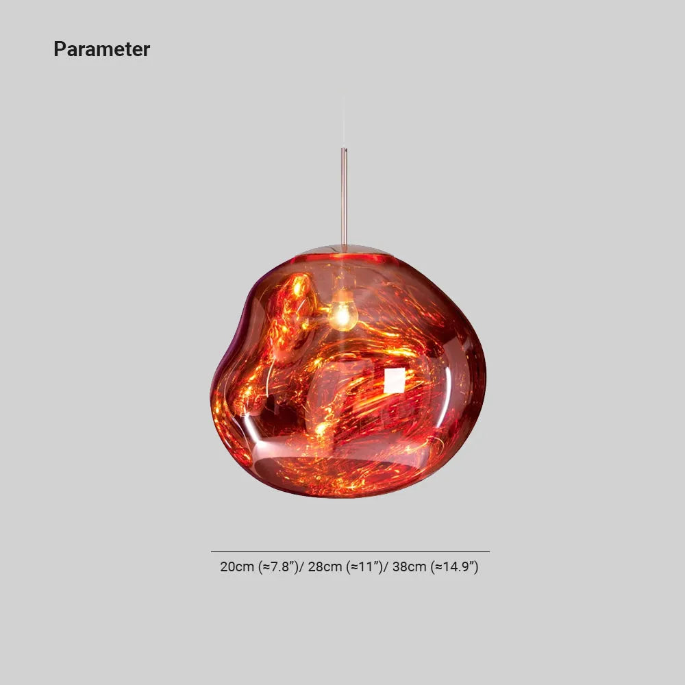 Artistic Glass Pendant Light Handcrafted Blown Glass Ceiling Fixture Modern Design — Image 6