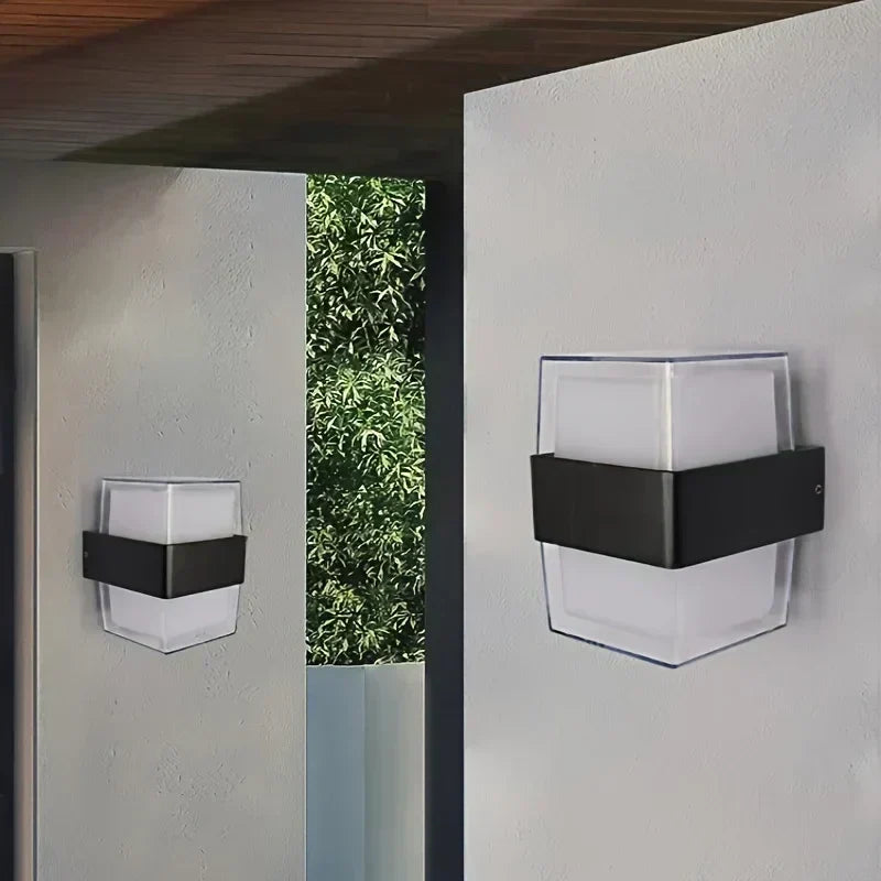 Modern Outdoor Wall Light Fixture - Black Aluminum, Weatherproof, 95x104x134mm — Image 4