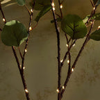 LED Lighted Faux Eucalyptus Branches with Warm White Fairy Lights for Home Decor — Image 2