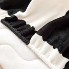 Luxury Plush Checkered Fleece Mattress Topper - Black & White, Soft & Cozy — Image 4