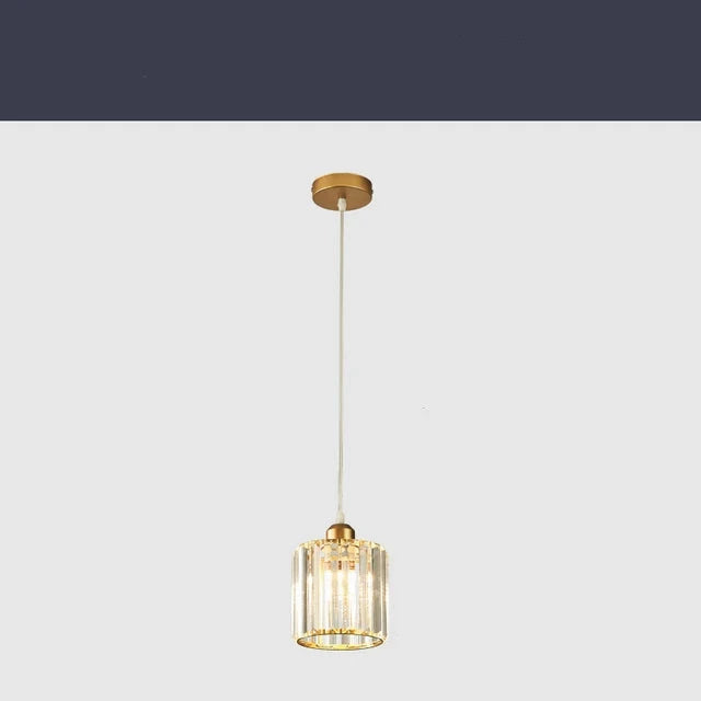 Elegant Crystal Pendant Light Fixture Glass Shade for Dining Room Kitchen Living Room — Image 7