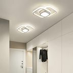 Modern LED Ceiling Light Fixture - Black & White, Metal, 12-inch — Image 8