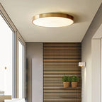 Modern LED Ceiling Light Fixture - Round, Flush Mount, Gold/Black/White — Image 4
