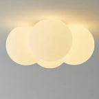 Modern Cloud Ceiling Light Fixture Glass LED Flush Mount White for Bedroom Living Room — Main Image