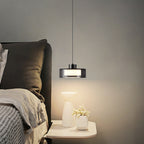 Modern Glass Pendant Light Smoke Shade Ceiling Lamp Adjustable Cord — Image 3
