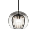 Elegant Modern Glass Pendant Light with Brass Accents - Clear, 12-inch Diameter — Image 15