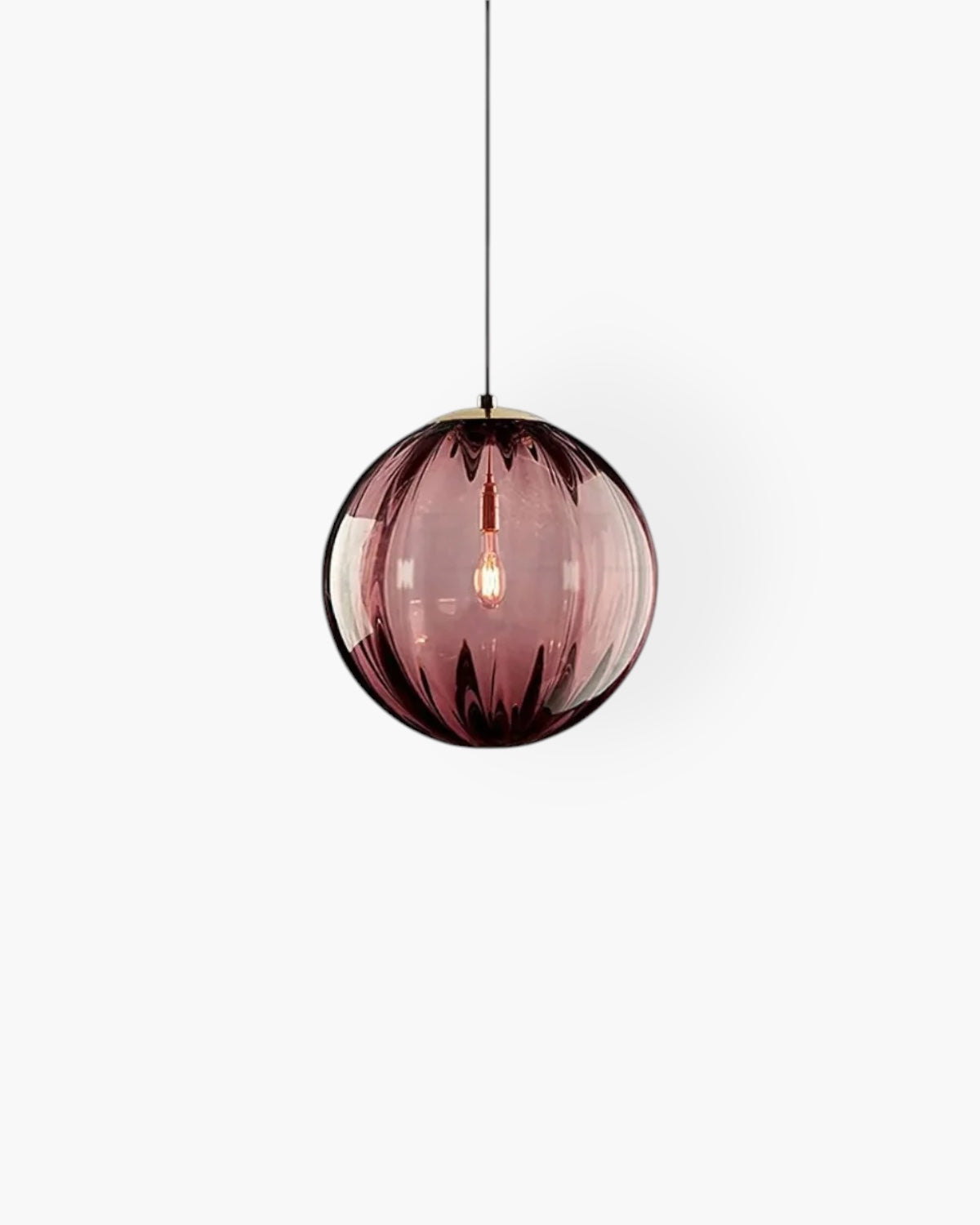 Modern Glass Pendant Light Elegant Globe Design Multiple Colors for Dining Room Kitchen Living Space — Image 13