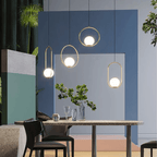 Contemporary Geometric Pendant Light Fixture - Gold & Black - Adjustable - 12W E27 — Image 9