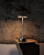 Luxlite Modern LED Table Lamp Brass Finish Dimmable Touch Control Rechargeable — Image 2