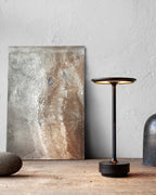 Luxlite Modern LED Table Lamp Brass Finish Dimmable Touch Control Rechargeable — Image 7