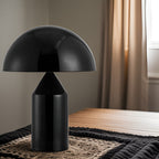 Modern Dome Table Lamp Metal Sleek Design Gold White Black — Image 7