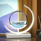 Dynamic Sand Art LED Table Lamp Modern Circular Kinetic Sculpture Adjustable Lighting — Image 13