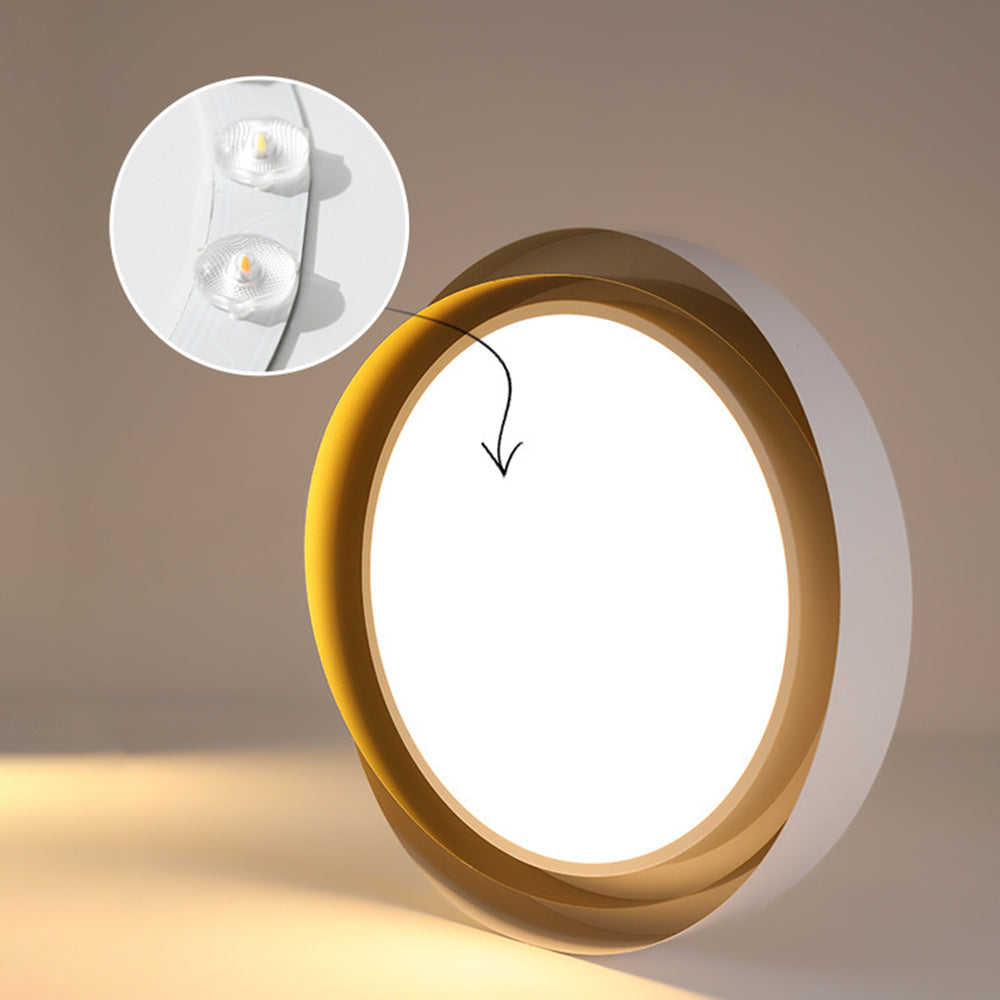 Modern LED Ceiling Light Fixture White Metal Minimalist Design — Image 27