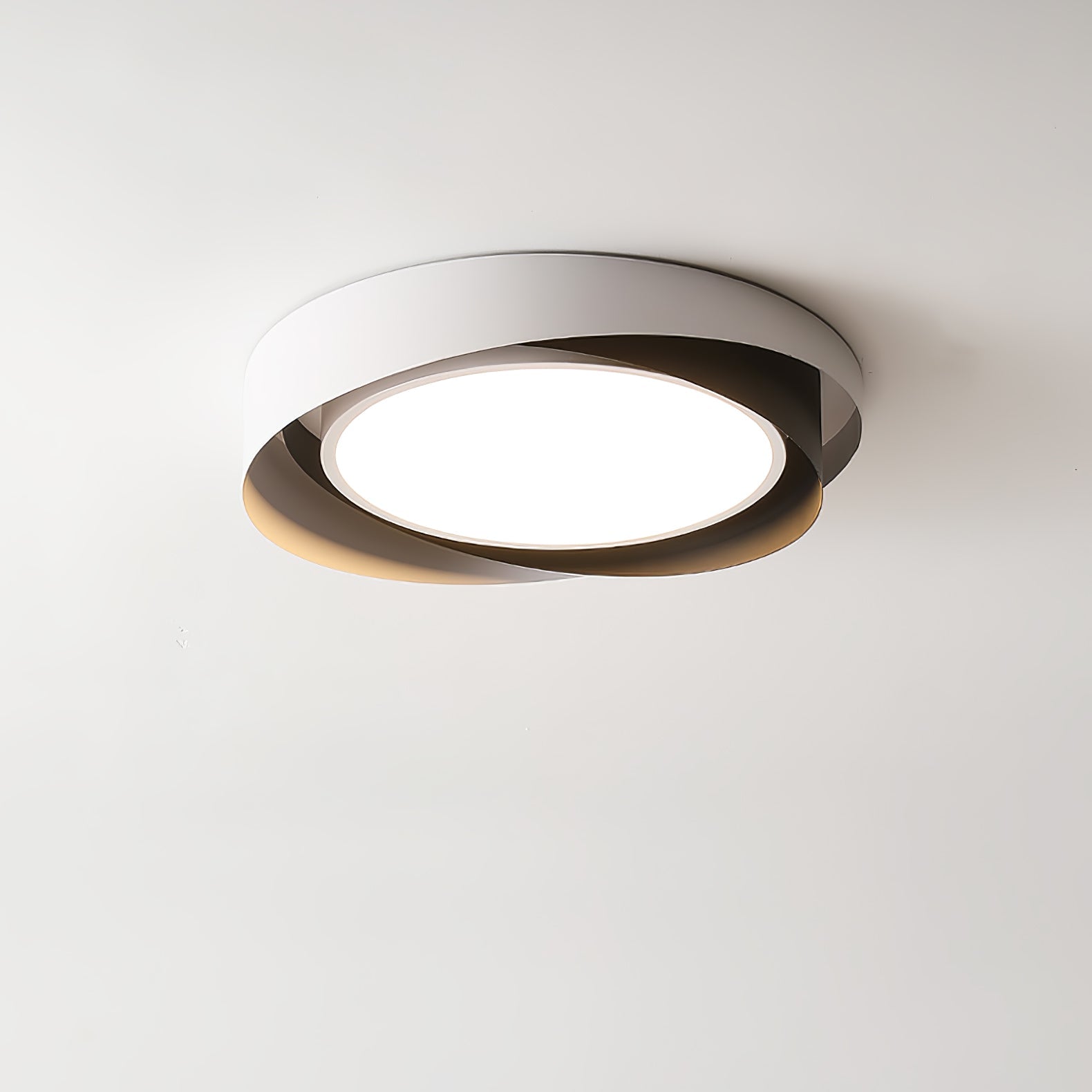 Modern LED Ceiling Light Fixture White Metal Minimalist Design — Image 9