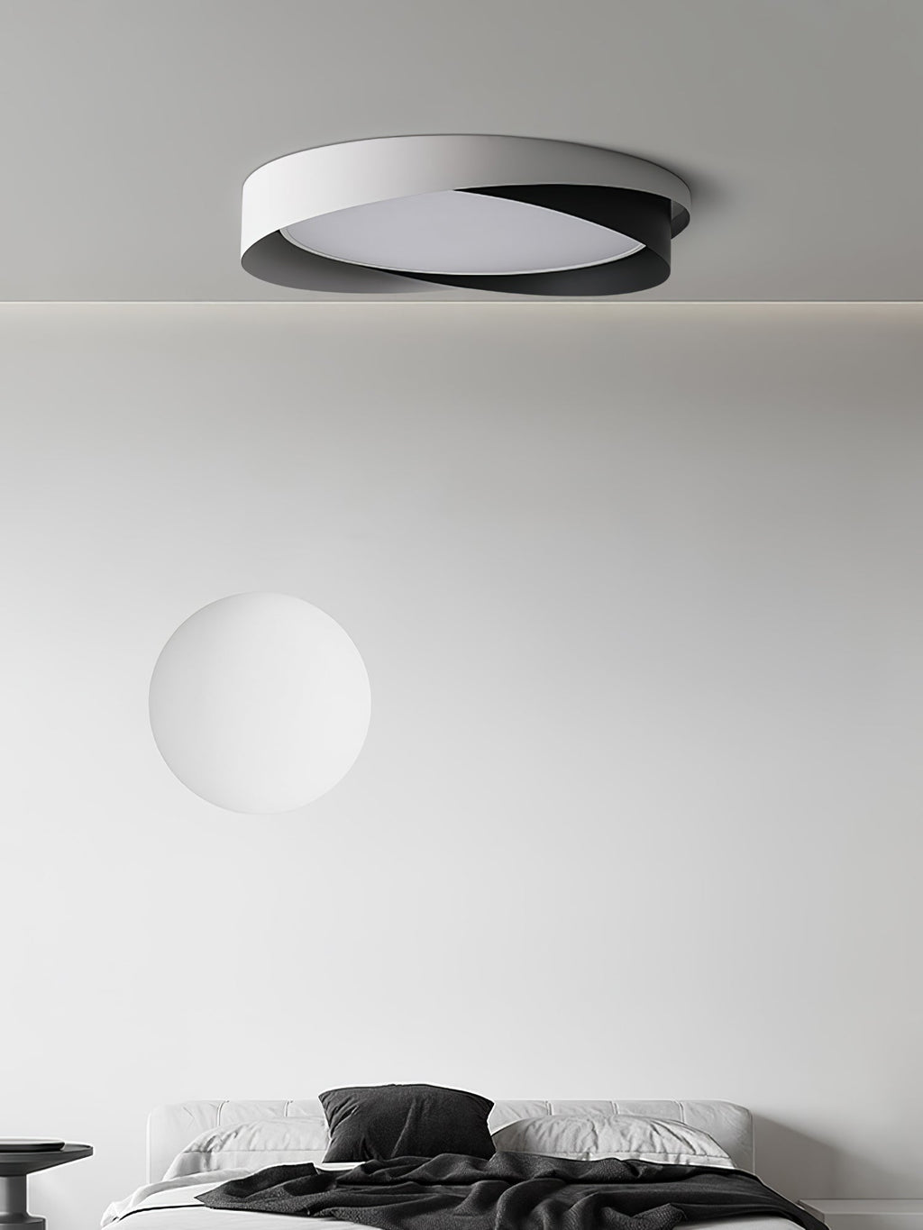 Modern LED Ceiling Light Fixture White Metal Minimalist Design — Image 35