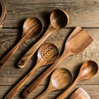 Premium Wooden Kitchen Utensil Set 6 Pieces Acacia Wood Cooking Tools — Image 2