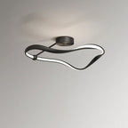 Modern LED Ceiling Light Fixture Wave Design Black White 48W 58W for Living Room Bedroom — Main Image