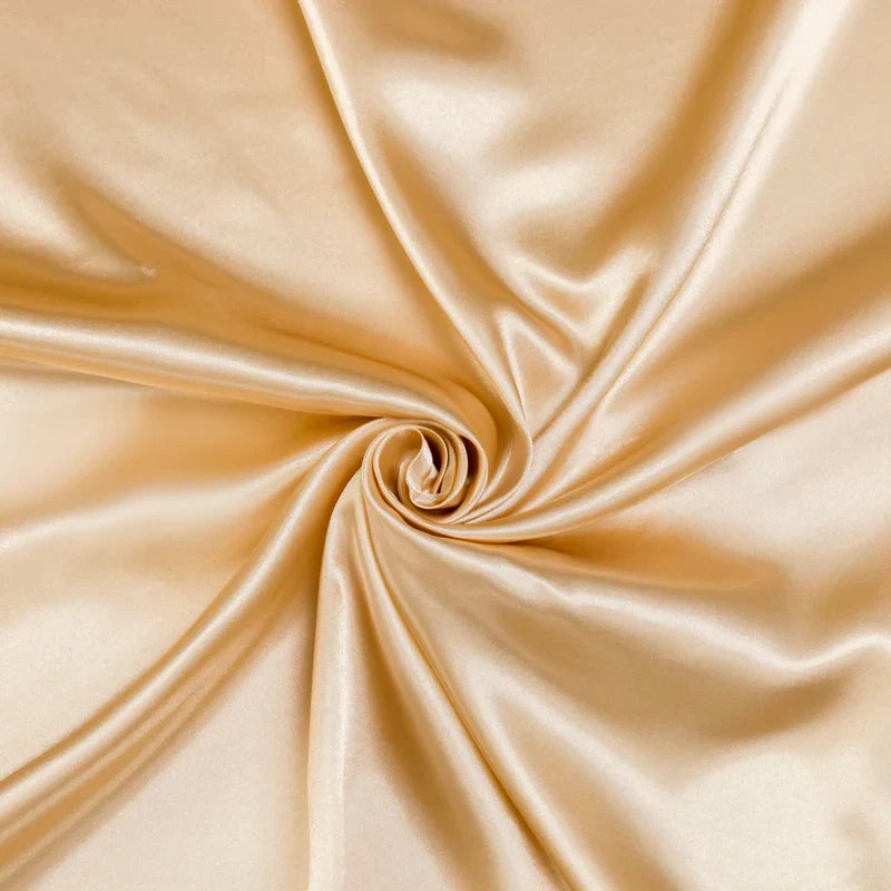 Premium Satin Bed Sheet Set Gold Queen Size Silky Soft Wrinkle-Resistant — Image 6