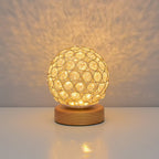 Crystal Globe Table Lamp with Wooden Base - Elegant Home Decor Lighting — Image 7