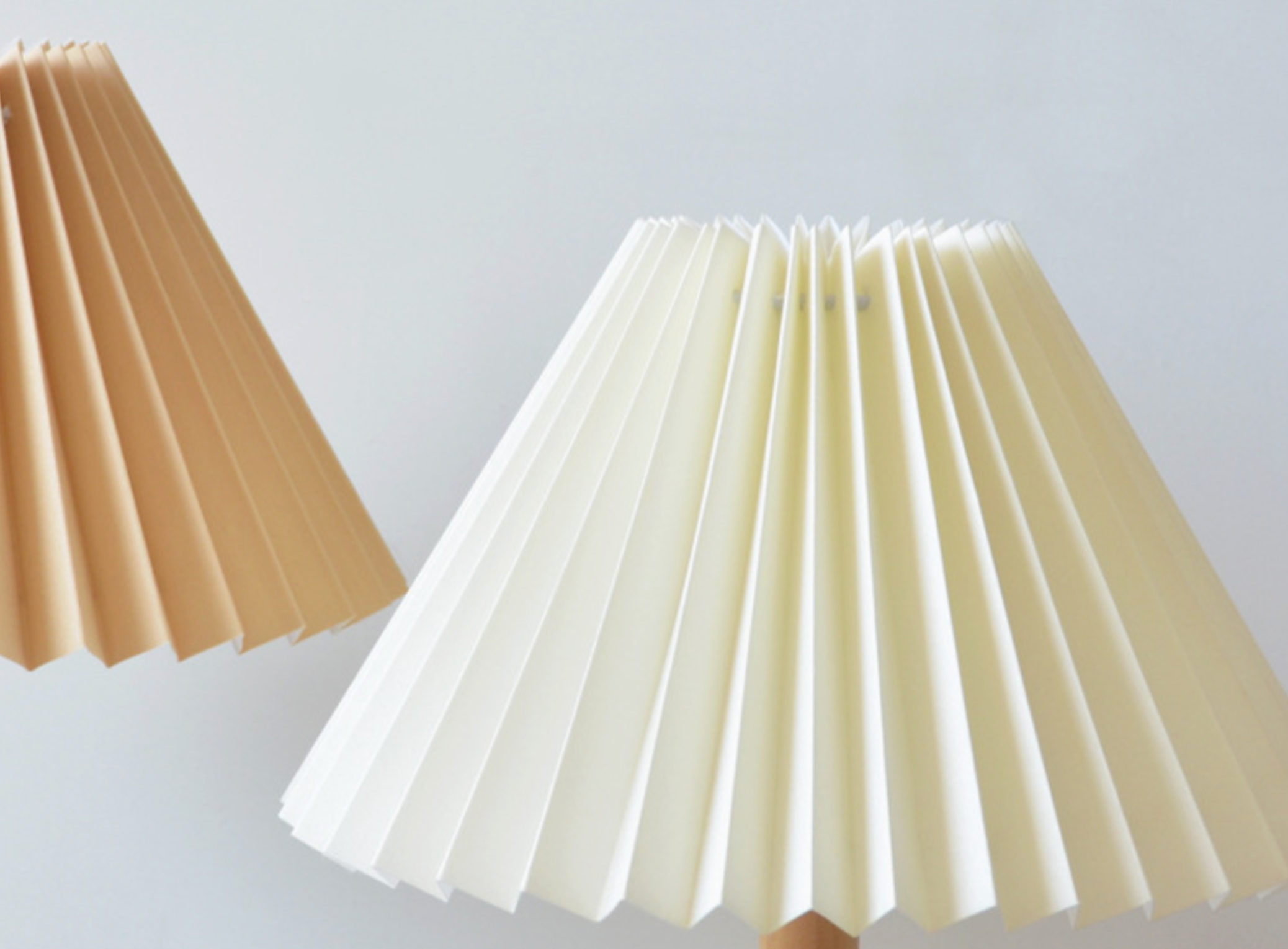 Elegant Wooden Table Lamp with Pleated Shade - Beige & White, Solid Wood, 27cm/32cm — Image 21