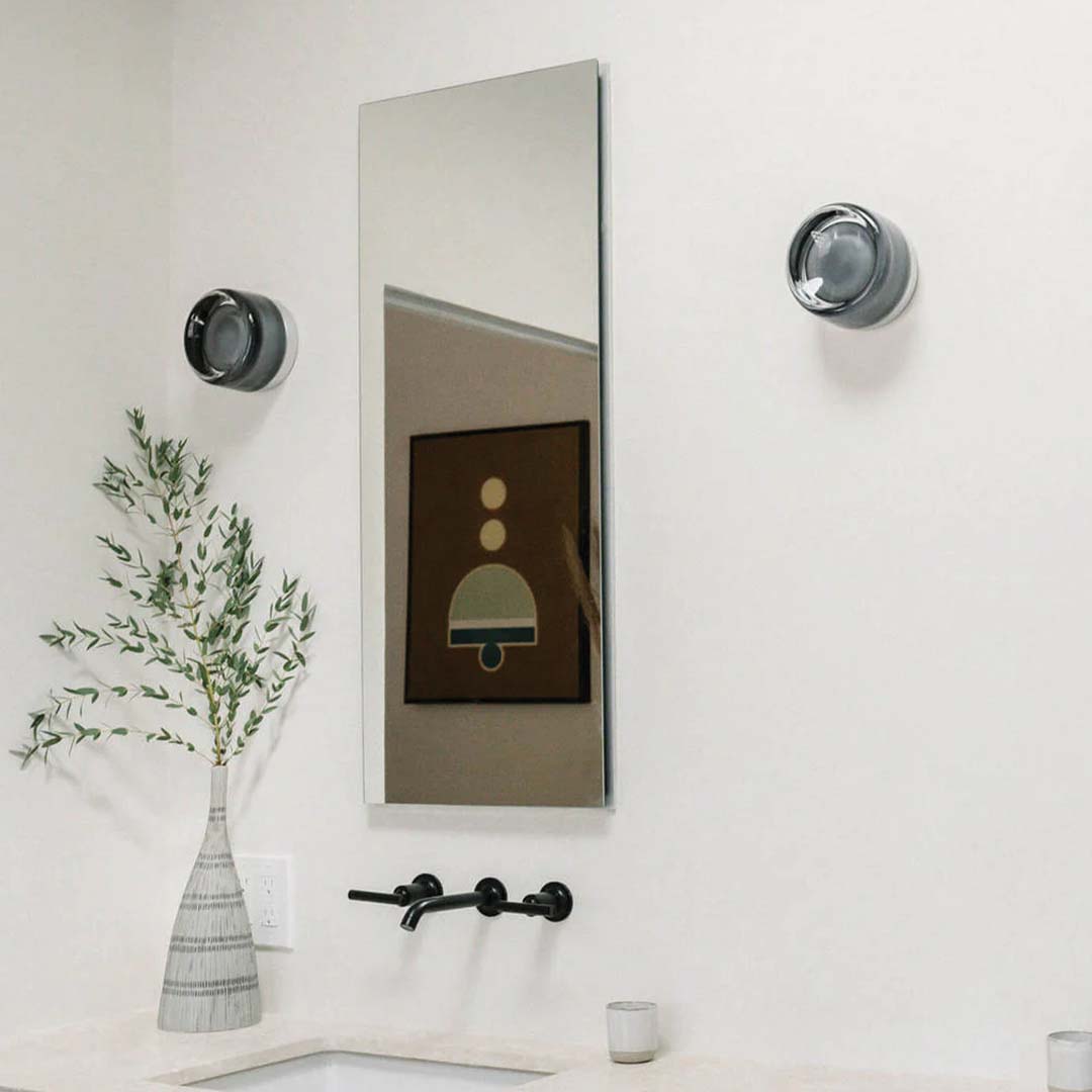 Contemporary Glass Wall Sconce Light Fixture - Amber, Smoke, Clear Options — Image 9