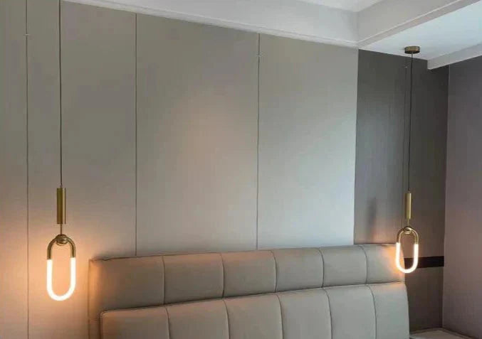 Contemporary LED Pendant Light Fixture Adjustable Hanging Ceiling Lamp Gold Metal — Image 3